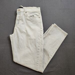 Banana Republic Women 29/8 Lightwash Distressed Mid Rise Girlfriend Jeans